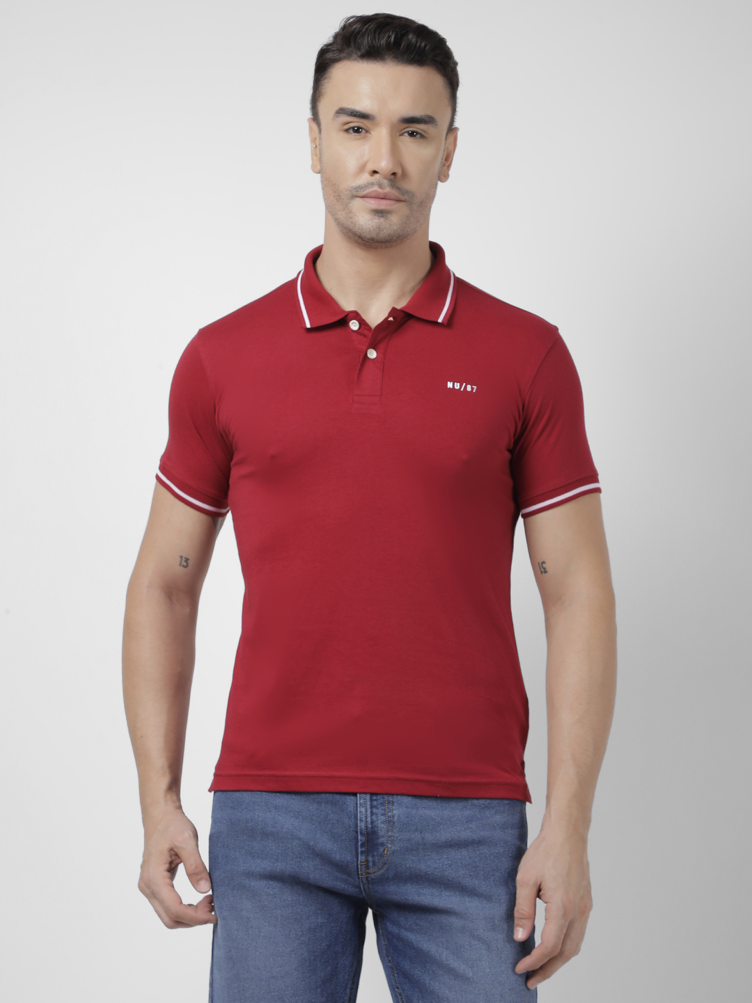 Numero Uno Men SOLID Red T-Shirt